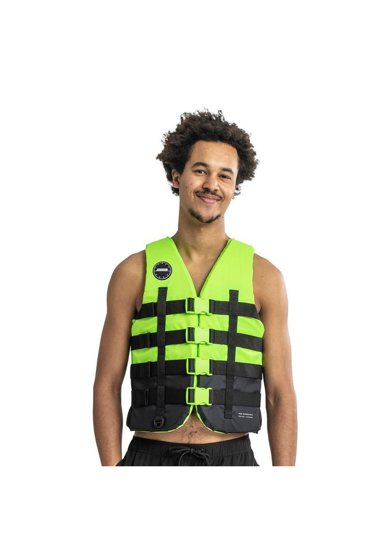 Jobe 4 Buckle Life Vest Lime - Jobe Sports Australia