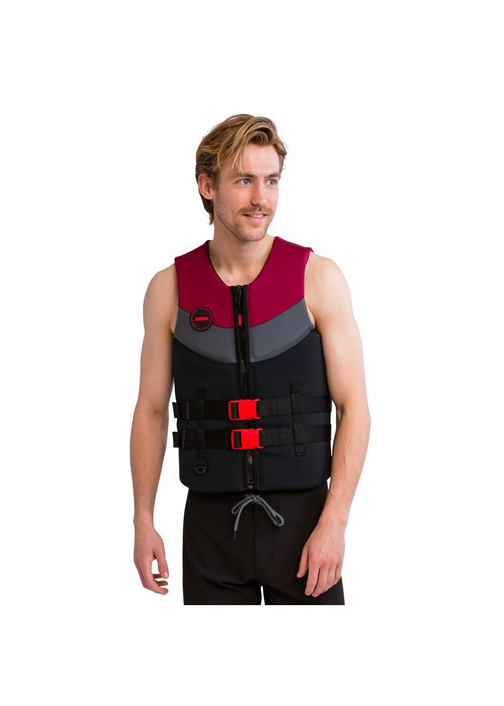 Jobe Neoprene Mens Life Jacket Burgundy Red - Jobe Sports Australia