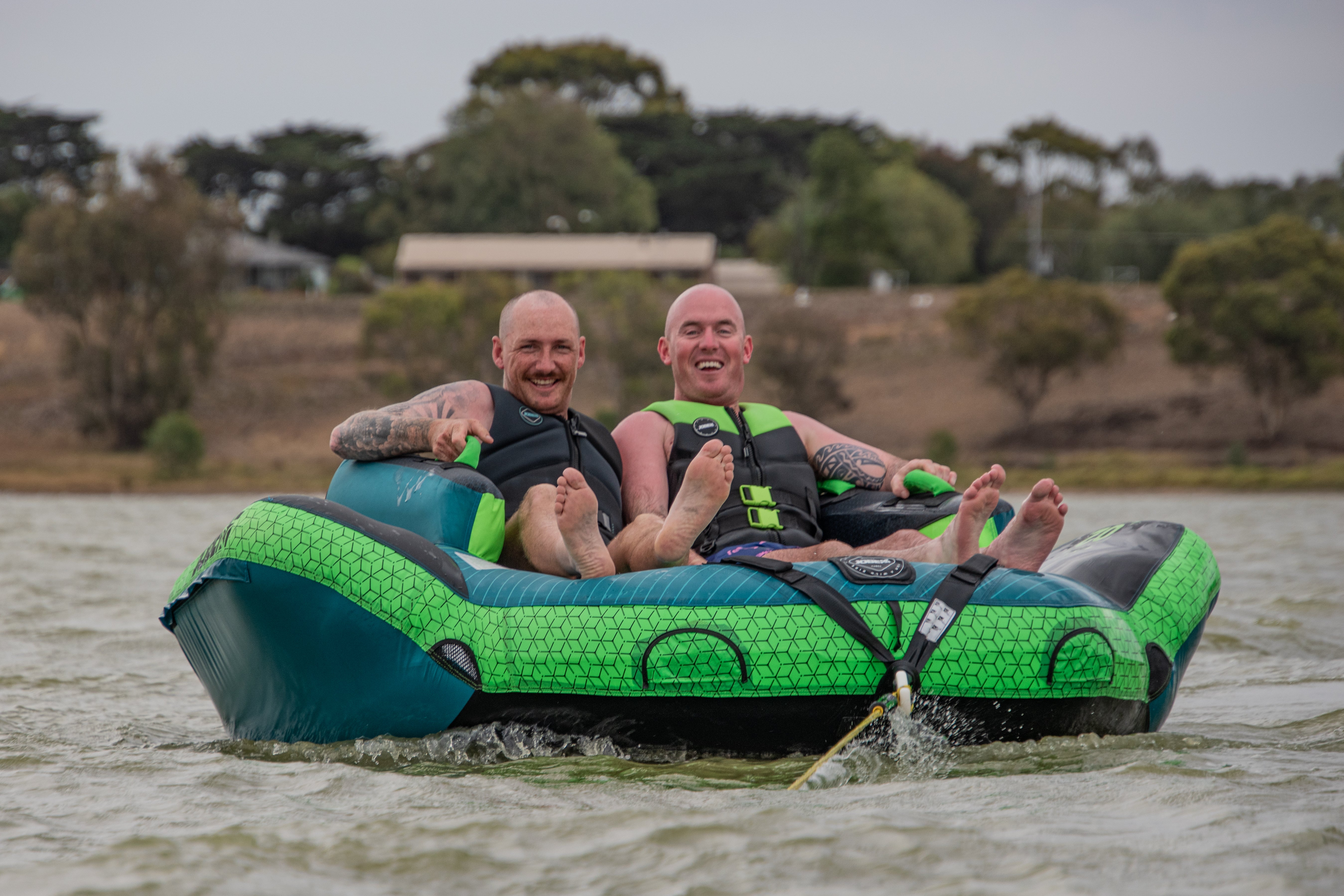 green Jobe towable water tube