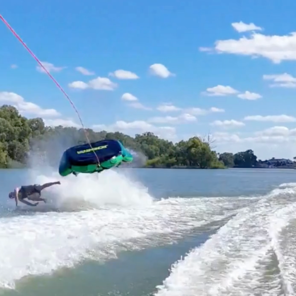 dark blue Jobe towable water tube