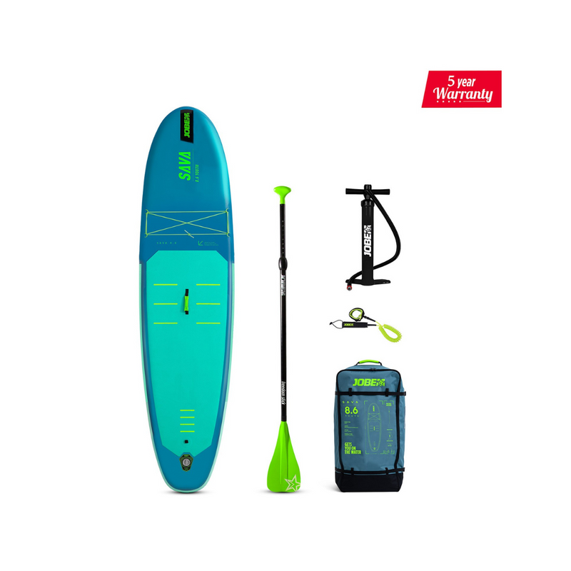 Jobe Inflatable Stand Up Paddle Board Package (SUP) - Sava 8.6